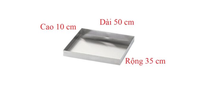 khay inox 35x50 cm