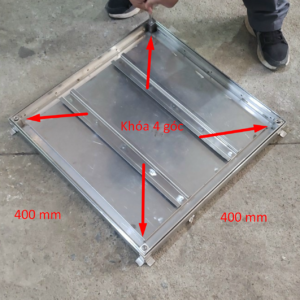 nắp bể nước khóa 4 góc 400x400 mm