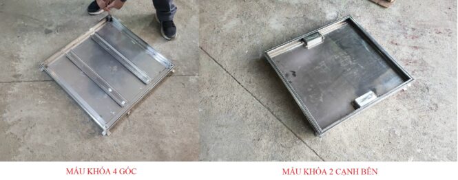 hai mẫu nắp bể cùng kích thước 300x300 mm