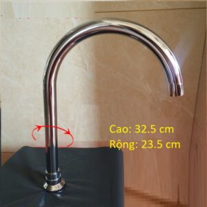vòi cổ ngỗng không van khóa nước inox
