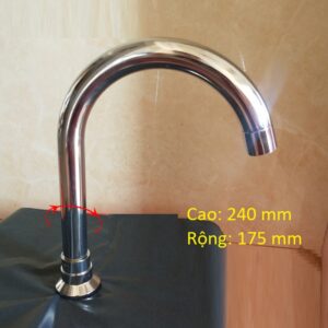 vòi cổ ngỗng không van khóa nước inox