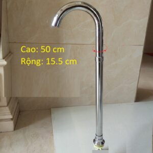 vòi cổ ngỗng không van khóa nước inox
