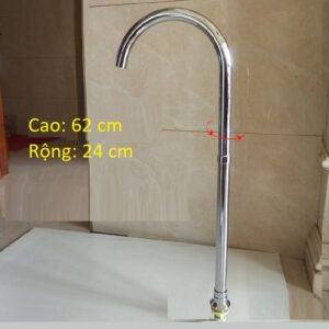 vòi cổ ngỗng không van khóa nước inox