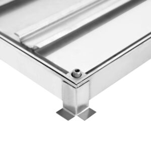 phần chân đỡ nắp bể nước inox chịu tải