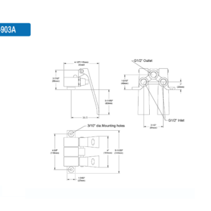 bản vẽ van nước nhấn gối F-903A