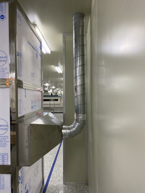 buồng xịt bụi sản phẩm