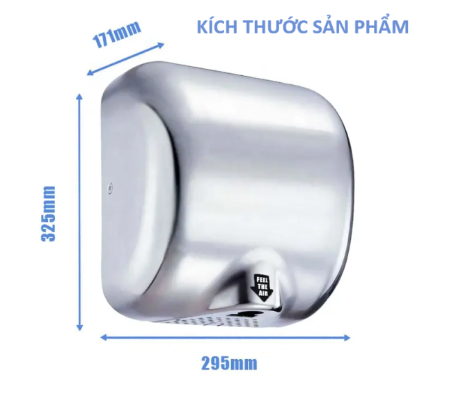 máy sấy tay inox 304 tự động hoàn toàn