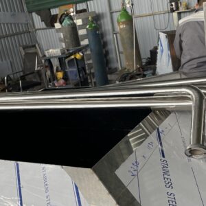 lan can phân làn inox cố định