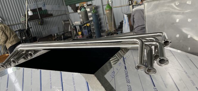 lan can phân làn inox cố định
