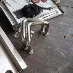 lan can phân làn inox cố định