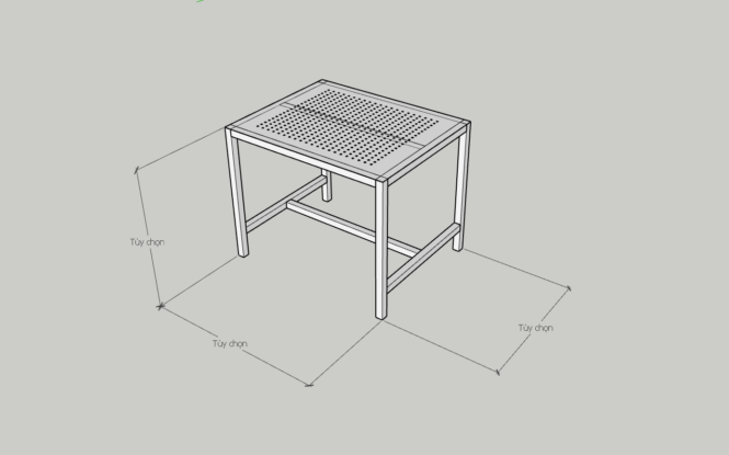 bàn inox có lỗ thông hơi