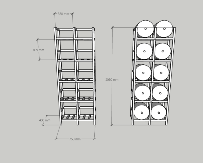 kệ inox để bình nước uống 