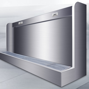 Máng tiểu inox có vòi xả nước tự động hoàn toàn