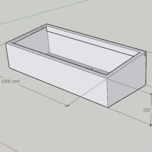 máng tiểu inox dài 1 mét