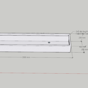 máng tiểu inox dài 2000 mm