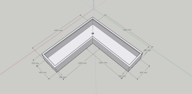 máng tiểu inox vuông góc