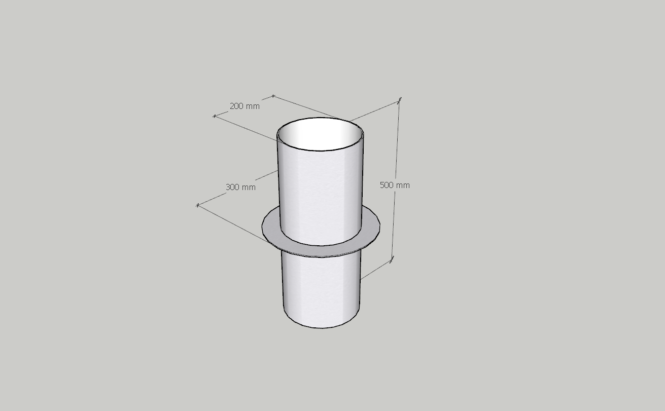 ống chờ xuyên sàn đường kính 200 mm