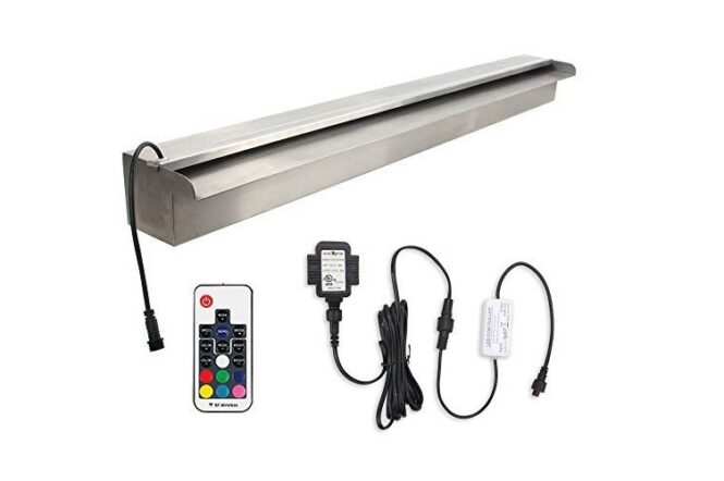 thác nước bể bơi inox