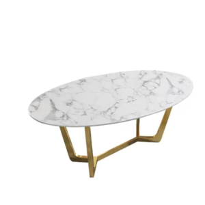bàn ăn inox hình OVAL decor