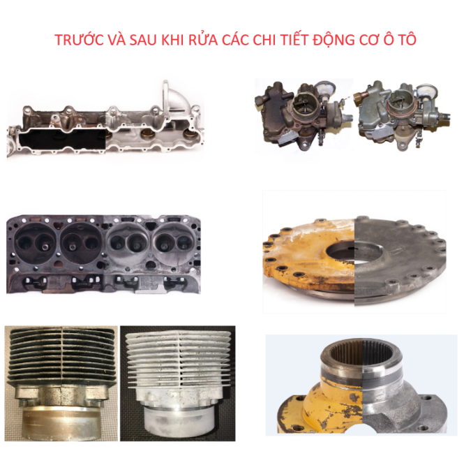 Chậu rửa động cơ tự động nâng hạ bằng công nghệ siêu âm