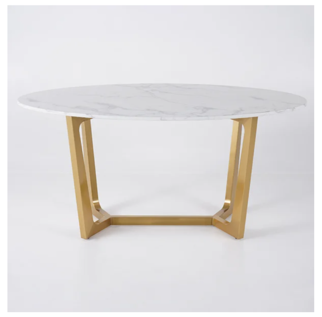 bàn ăn inox hình OVAL decor