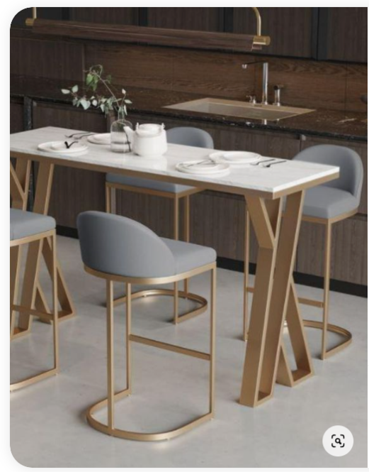 bàn ăn inox hình chữ nhật decor