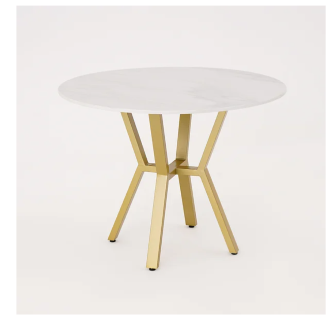 bàn ăn inox hình tròn decor