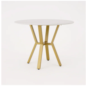 bàn ăn inox hình tròn decor