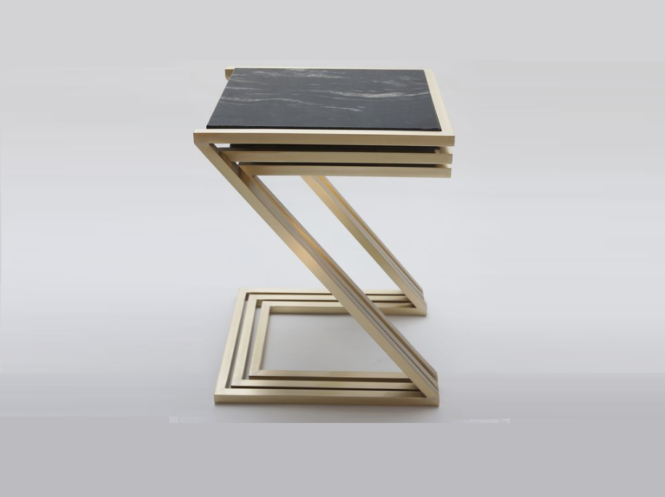 bàn góc tường inox decor theo yêu cầu