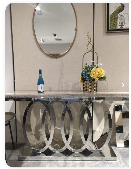 bàn hành lang inox decor theo yêu cầu