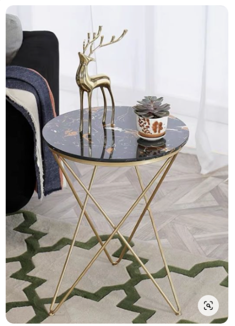 Bàn trà inox hình tròn decor theo yêu cầu