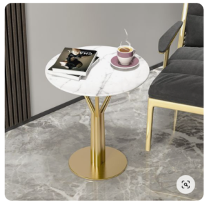 Bàn trà inox hình tròn decor theo yêu cầu