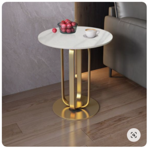 Bàn trà inox hình tròn decor theo yêu cầu