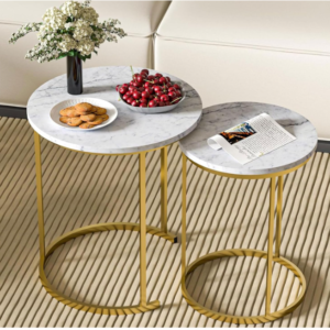 Bàn trà inox hình tròn decor theo yêu cầu