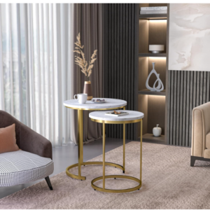 Bàn trà inox hình tròn decor theo yêu cầu
