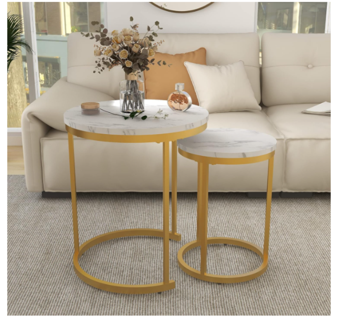 Bàn trà inox hình tròn decor theo yêu cầu