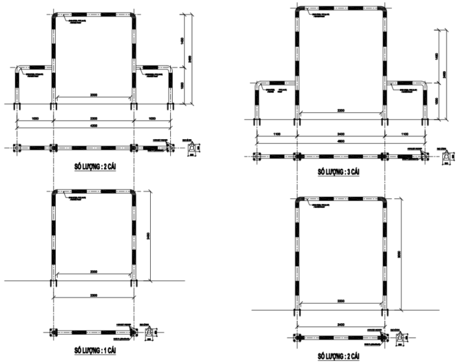 bản vẽ trụ chắn bollard bằng thép cho khu công nghiệp