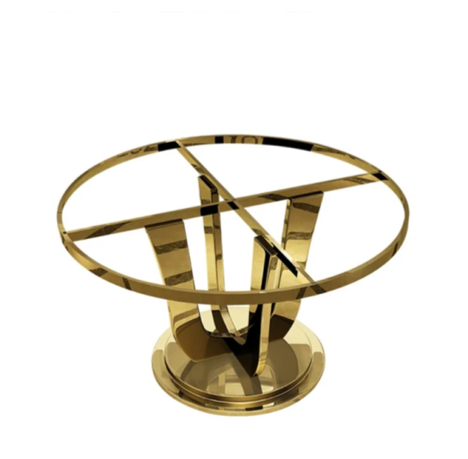 bàn ăn inox hình tròn decor