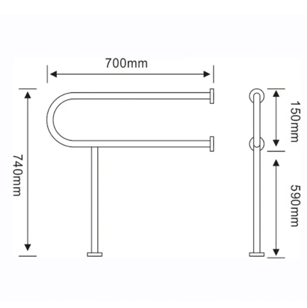 tay vịn nhà vệ sinh inox bệnh viện