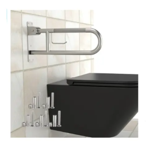 tay vịn toilet inox cho bồn cầu bệt