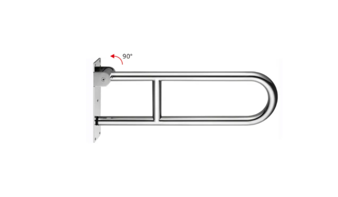 tay vịn toilet inox cho bồn cầu bệt