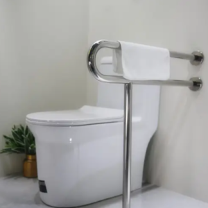 tay vịn toilet inox cho bồn cầu bệt