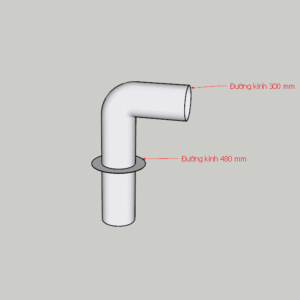 ống chờ xuyên sàn inox có cút vuông góc