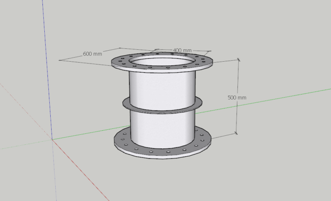 ống chờ xuyên sàn inox có mặt bích