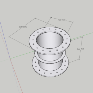 ống chờ xuyên sàn inox có mặt bích
