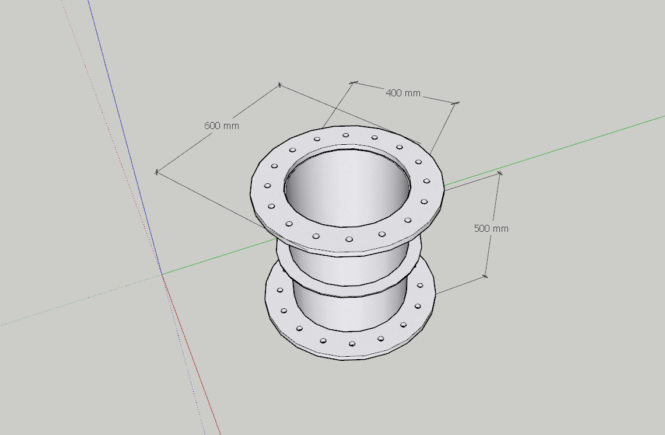 ống chờ xuyên sàn inox có mặt bích 