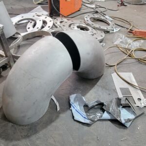 ống chờ xuyên sàn inox có cút vuông góc