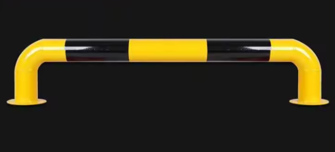 Lan can phân làn sơn màu vàng đen