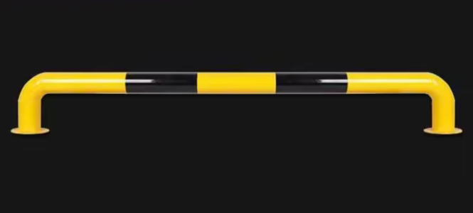 Lan can phân làn sơn màu vàng đen