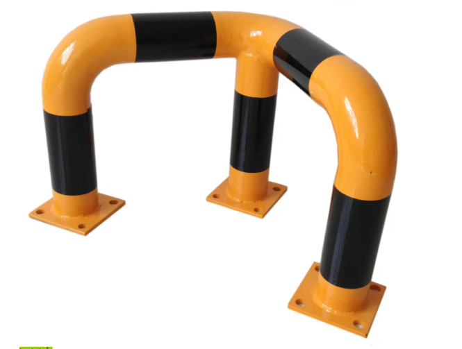 Lan can phân làn sơn màu vàng đen